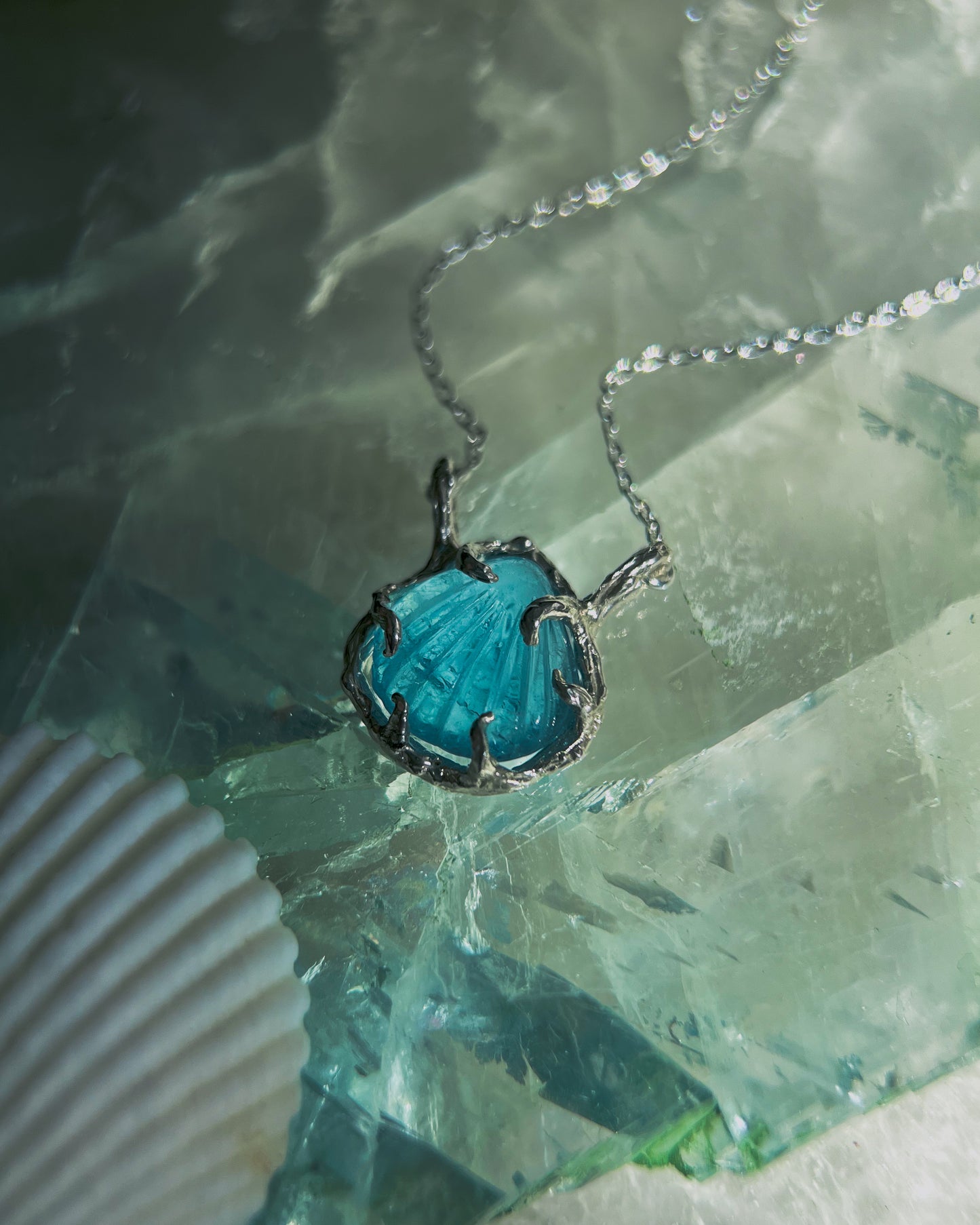 Seafoam Cove Treasure Necklace ⋄ Aquamarine