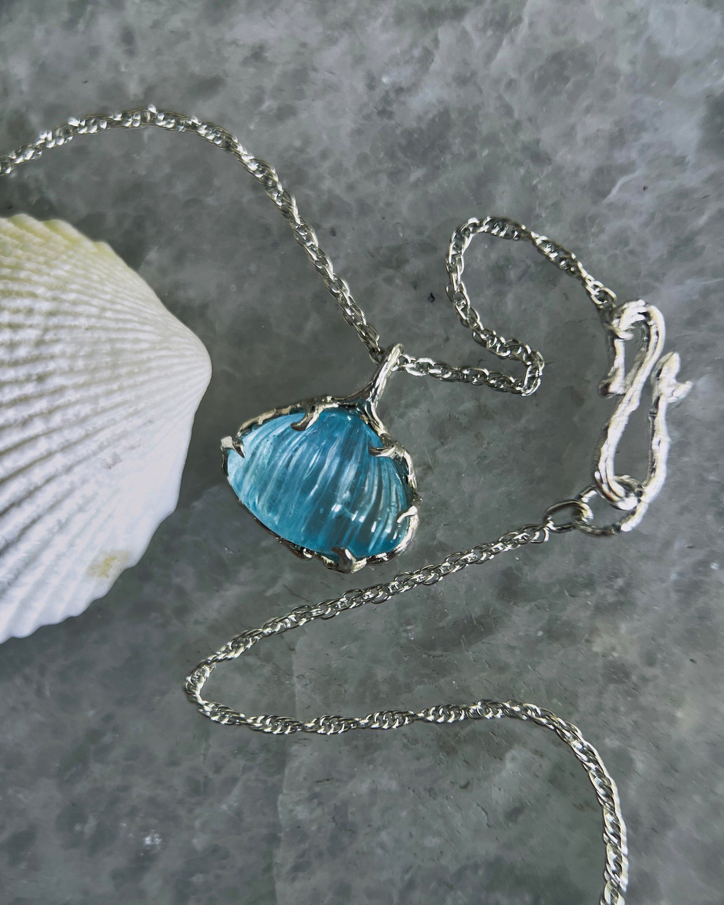 Seafoam Cove Treasure Necklace ⋄ Aquamarine