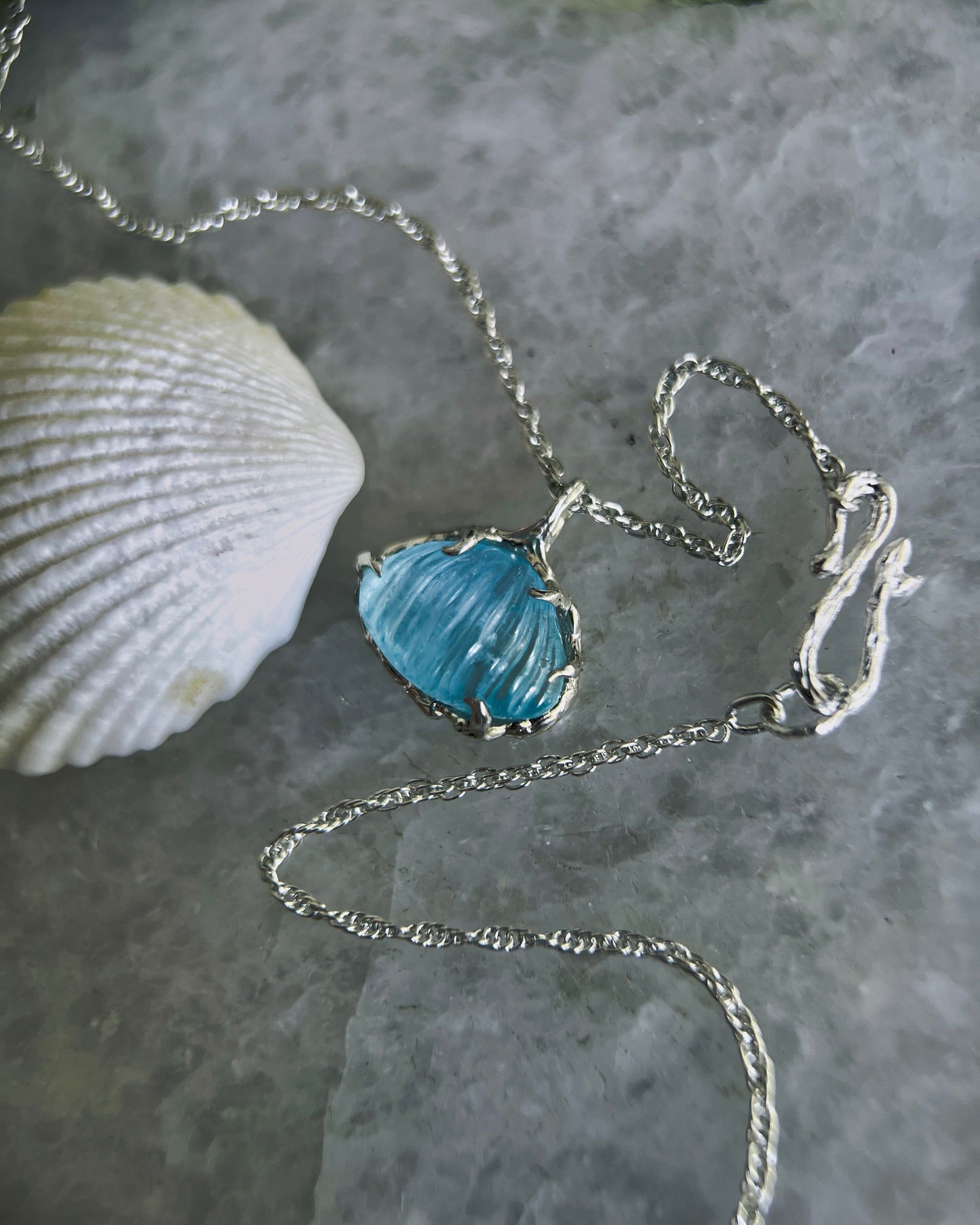 Seafoam Cove Treasure Necklace ⋄ Aquamarine