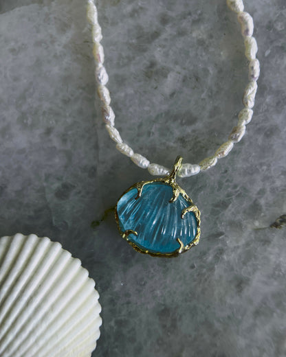 Siren Creek Treasure Amulet ⋄ Aquamarine & Pearls