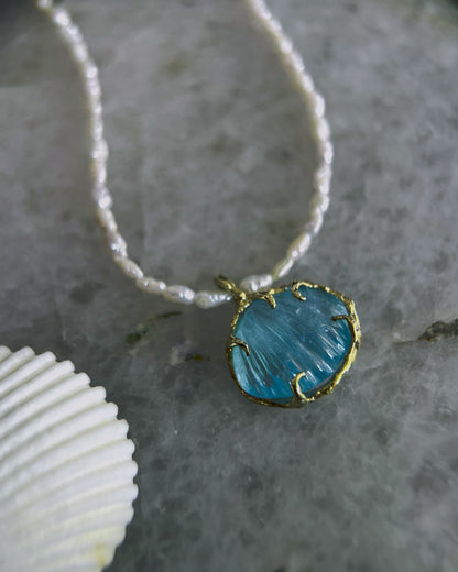 Siren Creek Treasure Amulet ⋄ Aquamarine & Pearls