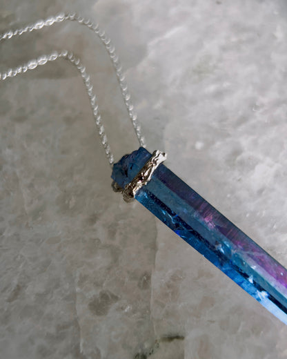 Healing Crystal Pendant ⋄ Indigo Aura Quartz