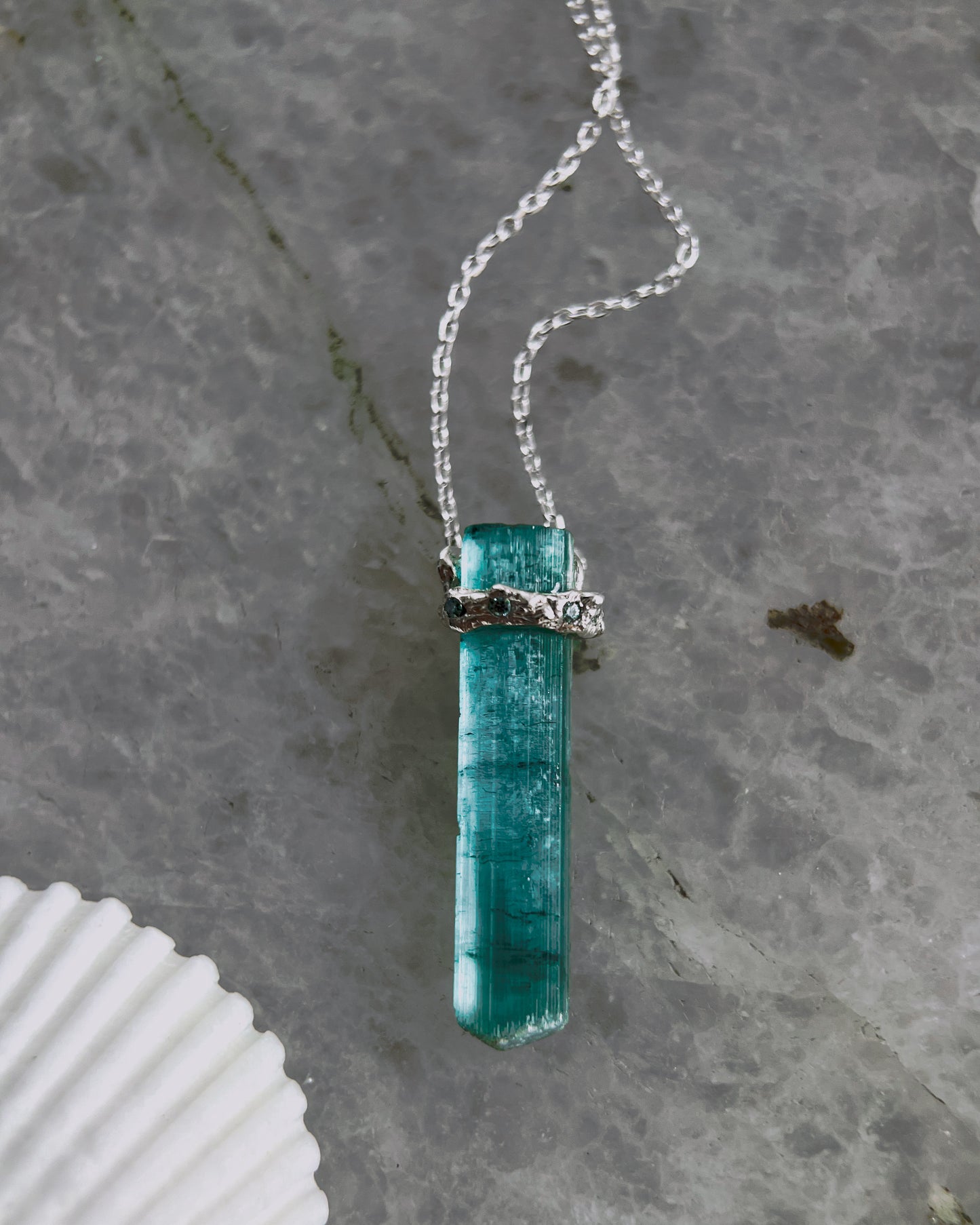 Healing Crystal Pendant ⋄ Indicolite Tourmaline