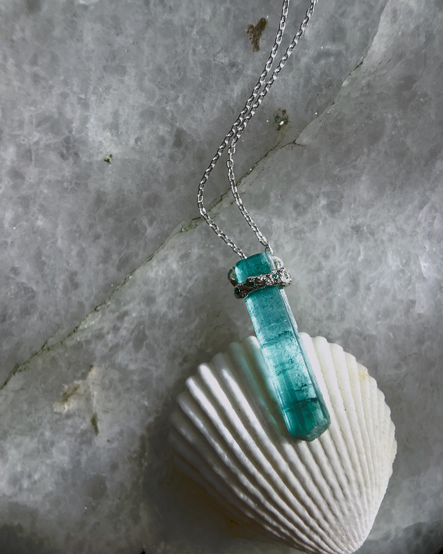 Healing Crystal Pendant ⋄ Indicolite Tourmaline