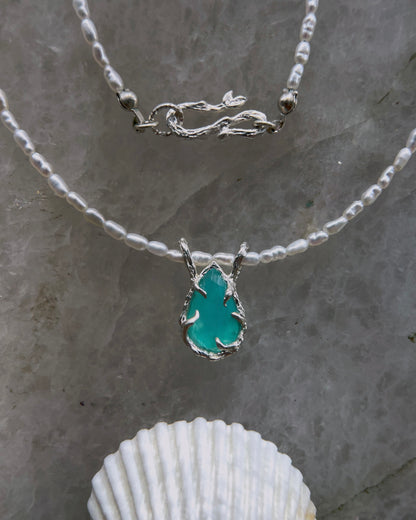 Siren’s Tear Amulet ⋄ Peruvian Opal & Pearls