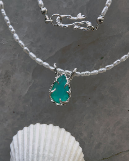 Siren’s Tear Amulet ⋄ Peruvian Opal & Pearls