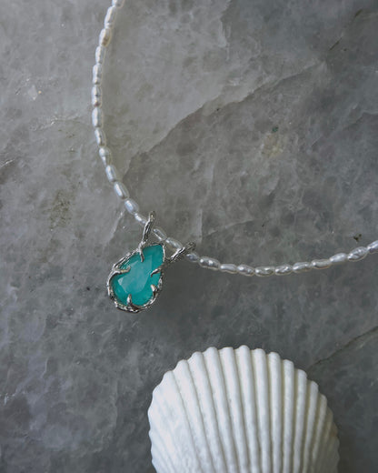 Siren’s Tear Amulet ⋄ Peruvian Opal & Pearls
