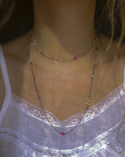 Butterfly Garden Dewdrops Necklace ⋄ Rainbow Tourmaline
