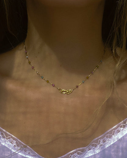 Honey Nectar Dewdrops Chain Necklace ⋄ Tourmaline