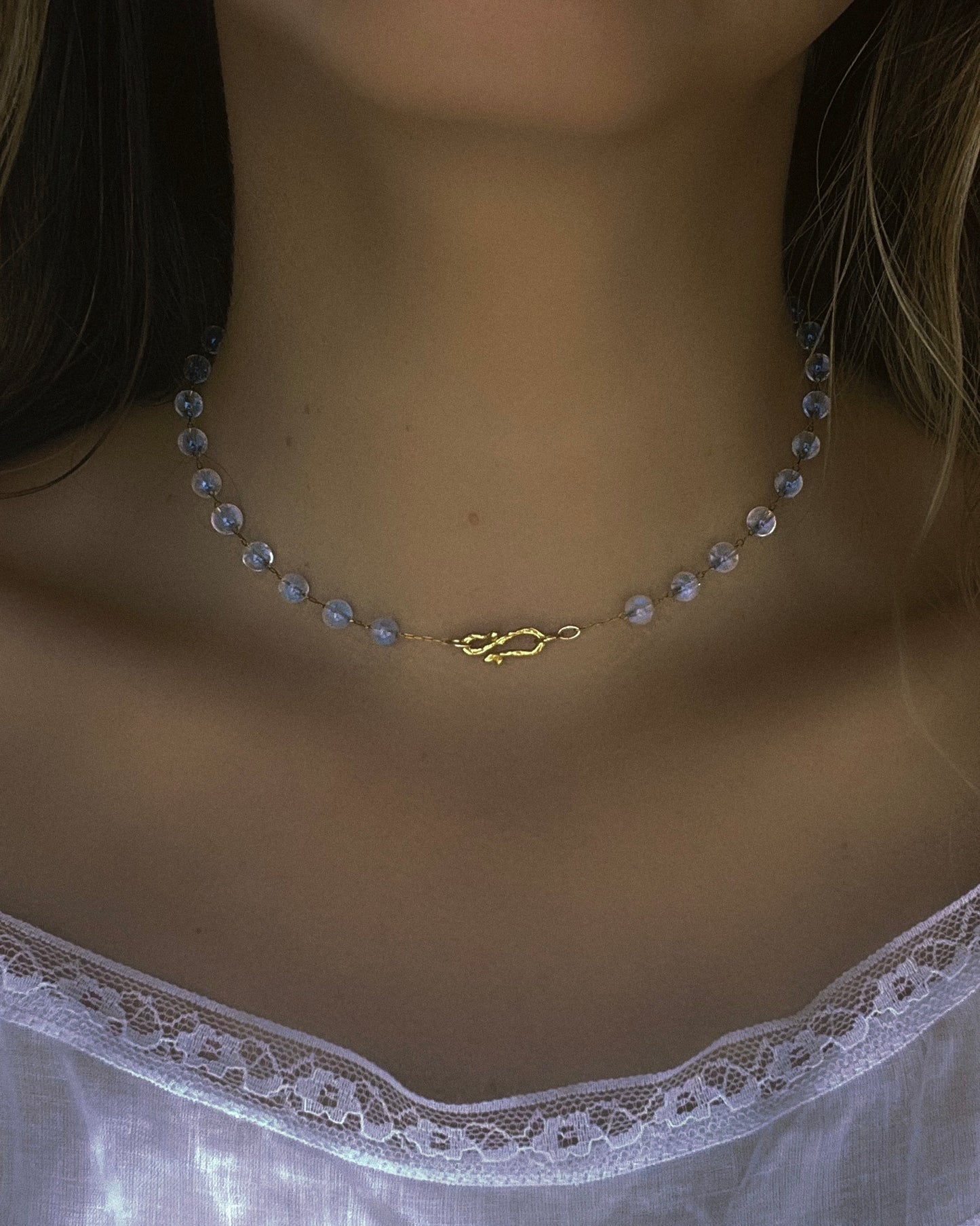 Dewdrops Chain Necklace ⋄ Blue Topaz