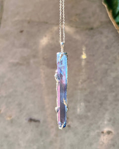 Healing Crystal Necklace ⋄ Indigo Aura Quartz