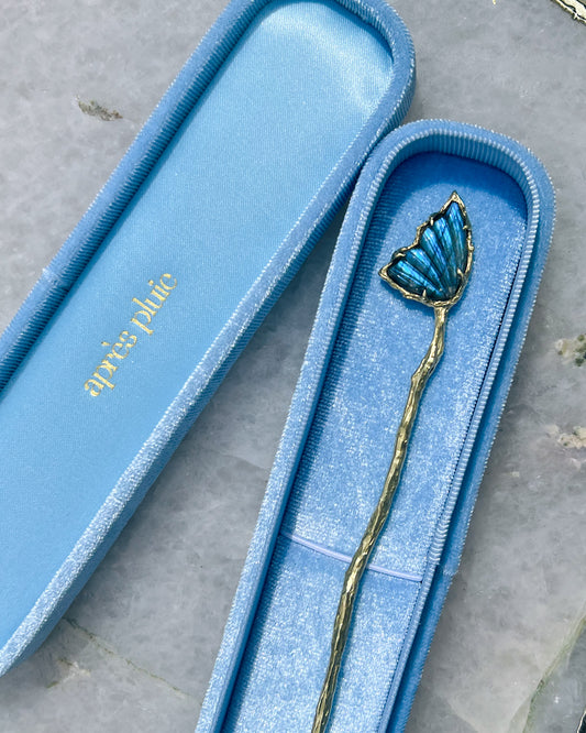 Mermaid Tail Hair Pin ⋄ Labradorite