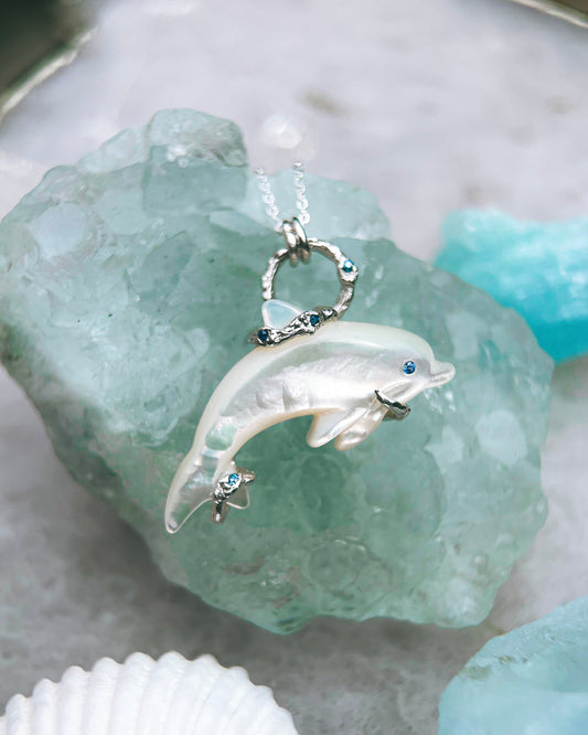 Dolphin Spirit Animal Amulet ⋄ Mother of Pearl