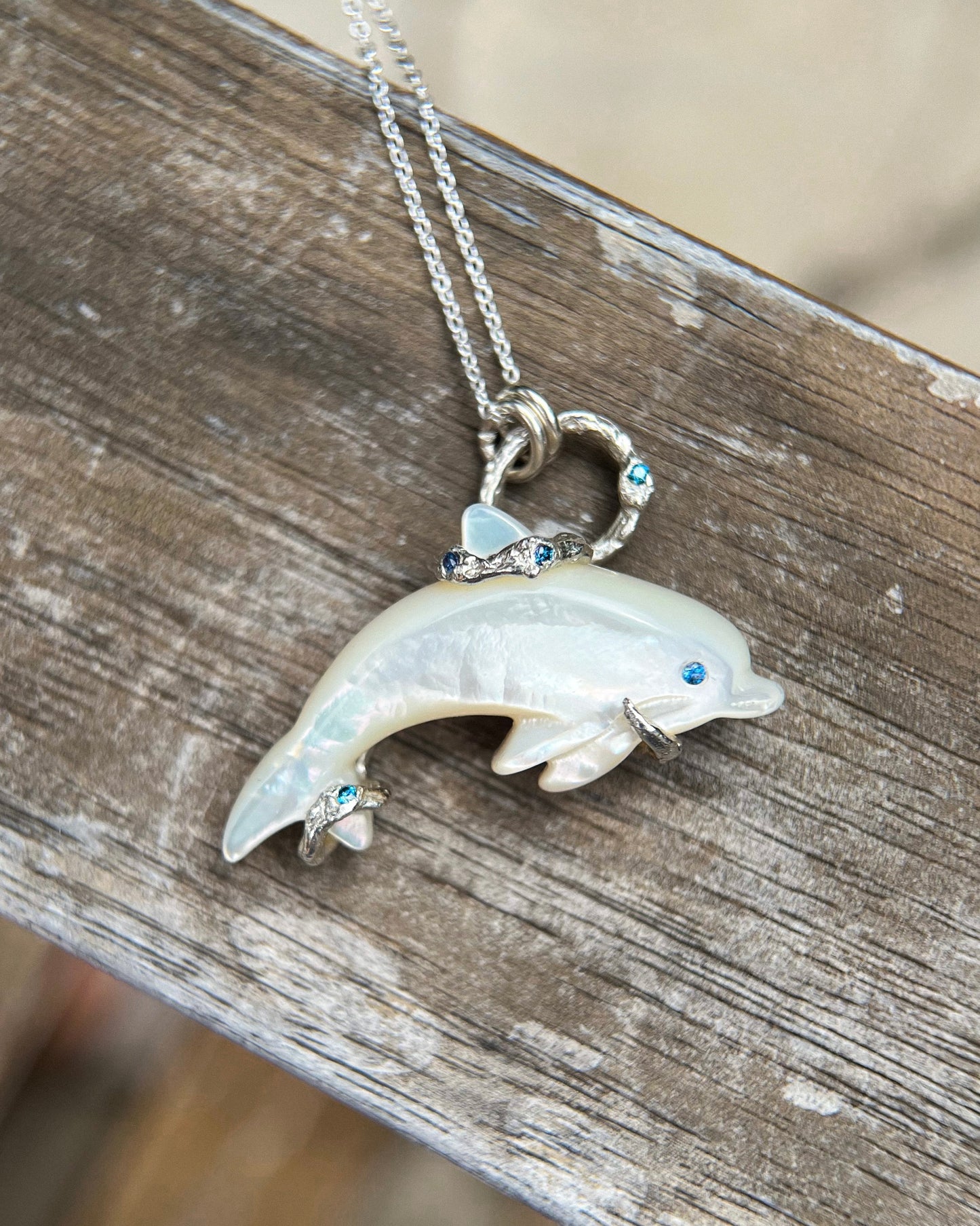 Dolphin Spirit Animal Amulet ⋄ Mother of Pearl
