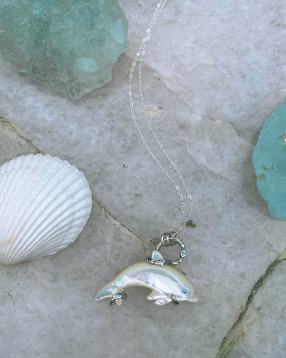 Dolphin Spirit Animal Amulet ⋄ Mother of Pearl