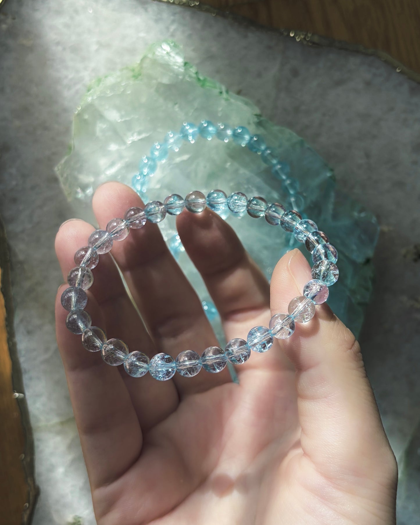 Sea Water Dewdrops Bracelet ⋄ Aquamarine