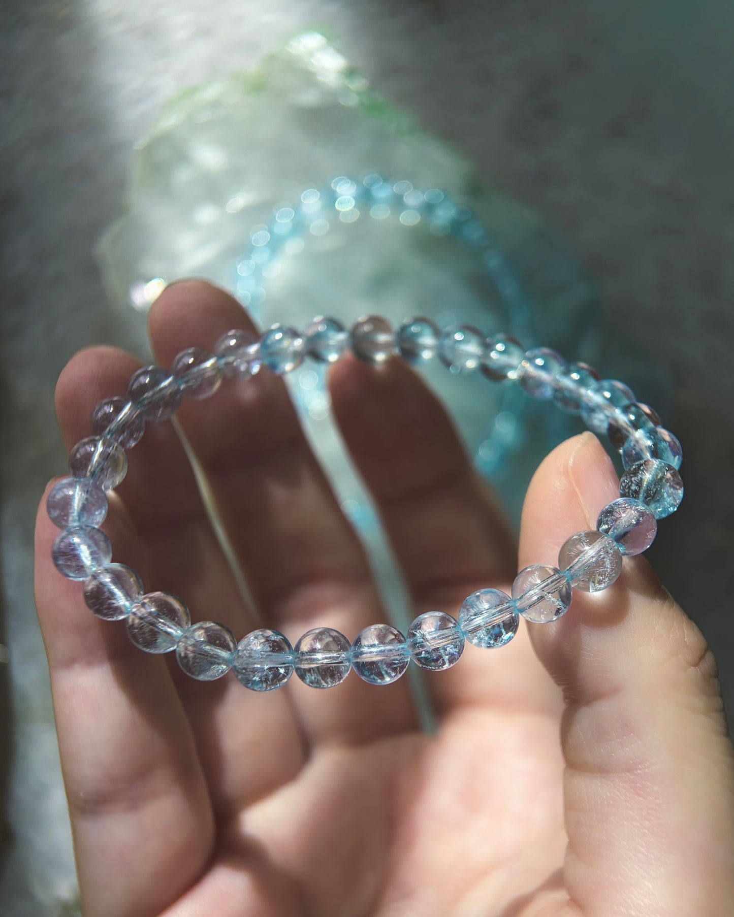 Sea Water Dewdrops Bracelet ⋄ Aquamarine