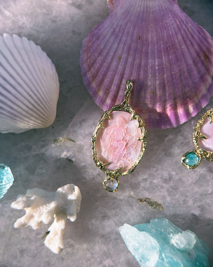 Moon Goddess Amulet ⋄ Mother of Pearl & Moonstone