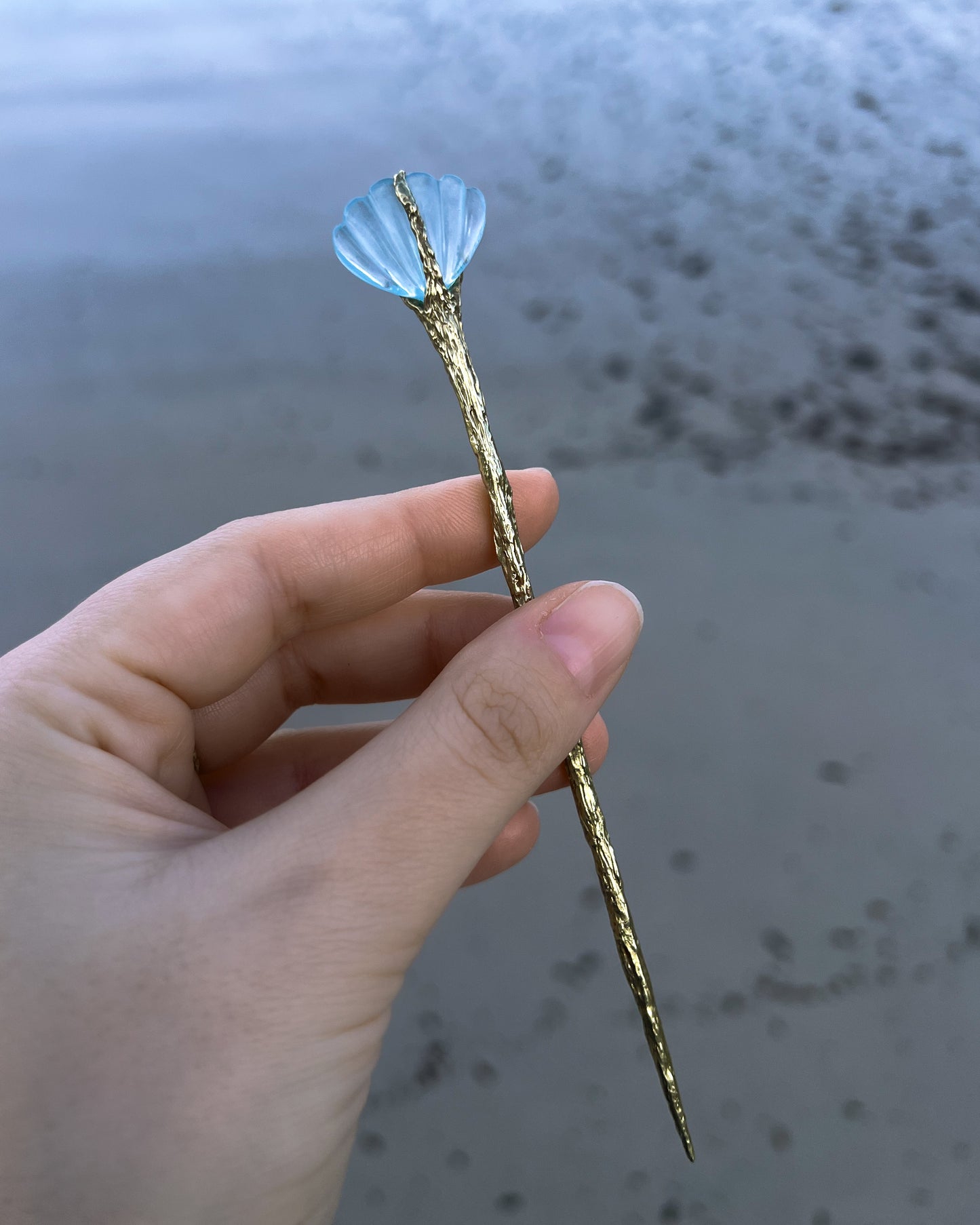 La Sirène Crystal Hair Pins ⋄ Aquamarine, Lavender Moon Quartz, MOP