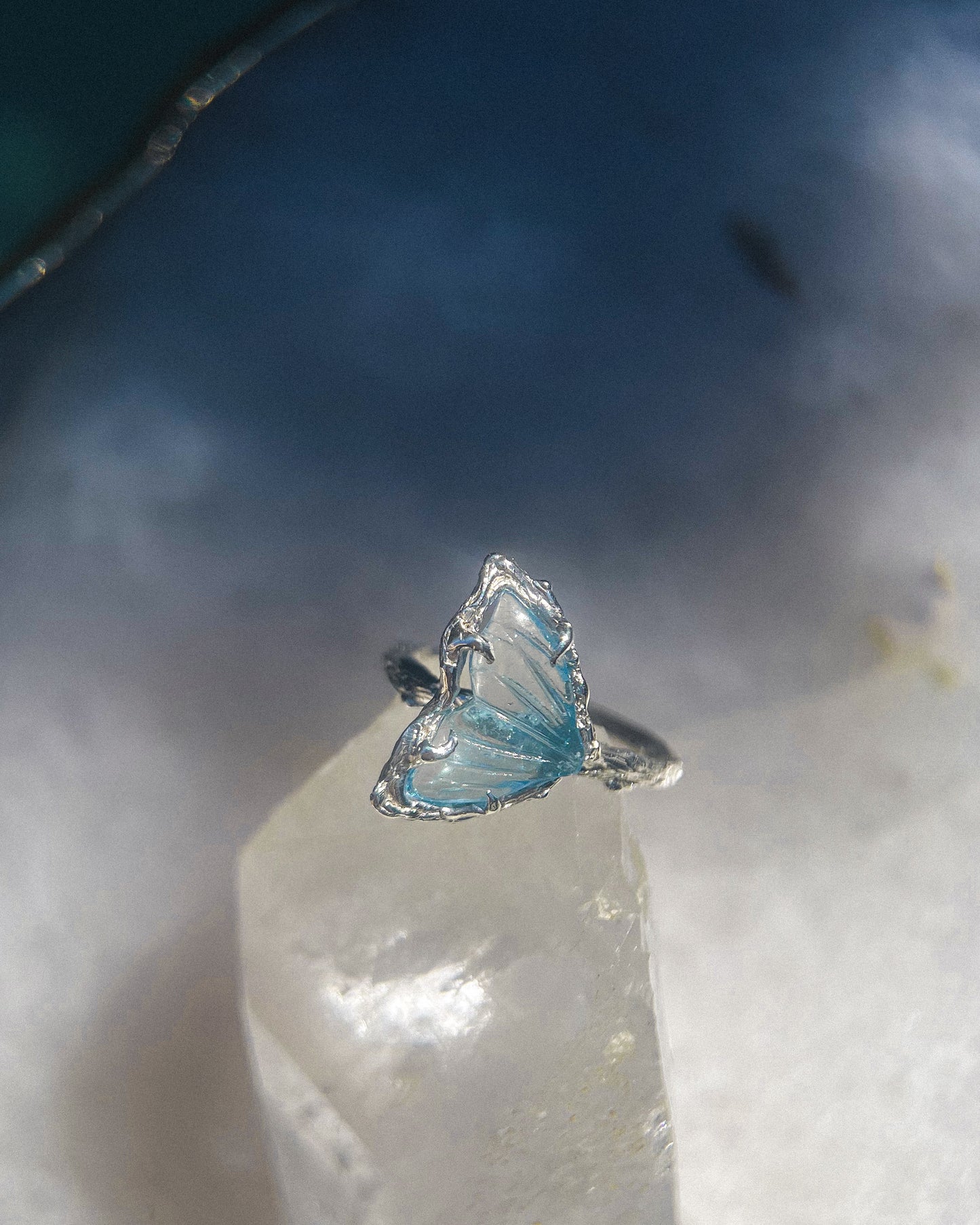 Mermaid Tail Ring ⋄ Aquamarine ⋄ size 6