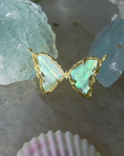 Ever After Butterfly Necklace ⋄ Mother of Pearl ⋄ gold vermeil