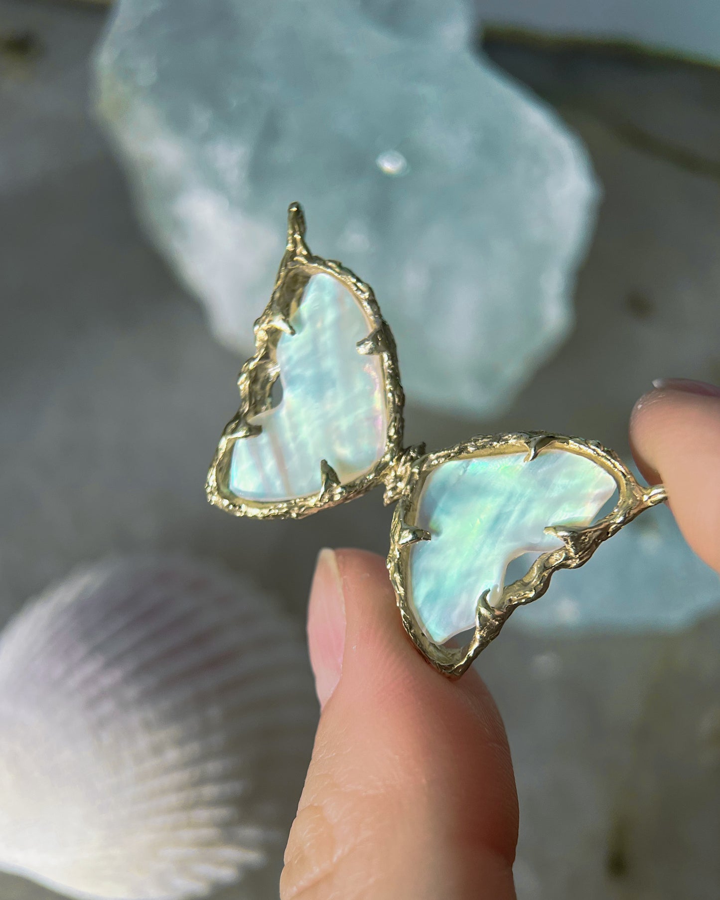 Ever After Butterfly Necklace ⋄ Mother of Pearl ⋄ gold vermeil