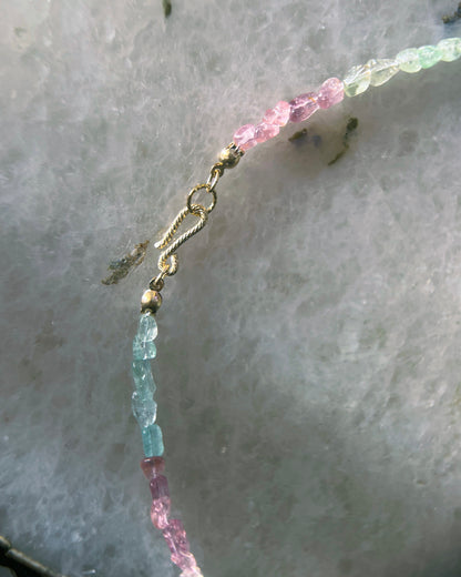 Ocean Pebbles Necklace ⋄ Rainbow Tourmaline & Pearl