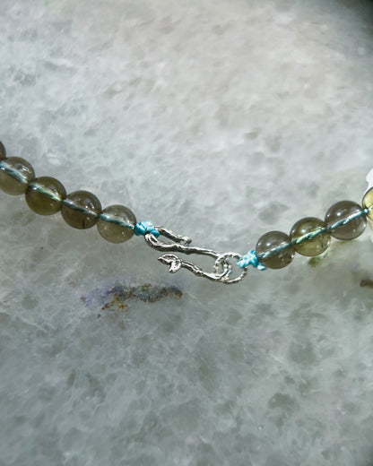 Daughter of the Sea necklace⋄ Smoky Quartz & Aquamarine