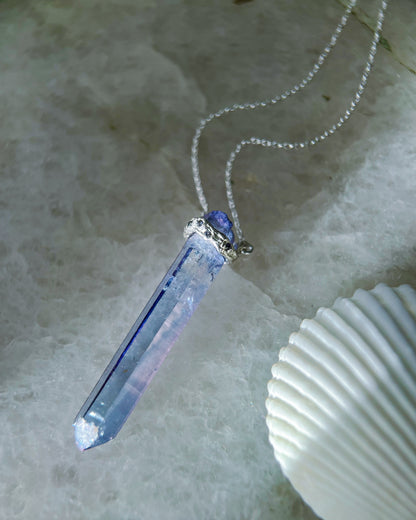 Healing Crystal Pendant ⋄ Indigo Aura Quartz