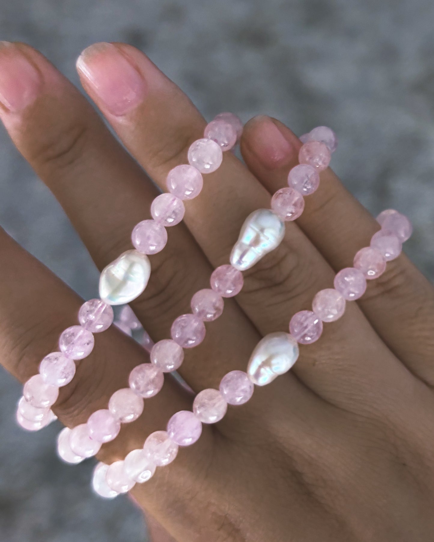Daughter of the Sea Bracelet ⋄ Morganite & Pearl