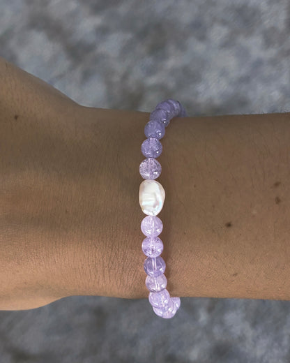 Daughter of the Sea Bracelet ⋄ Lavender Moon Quartz & Pearl