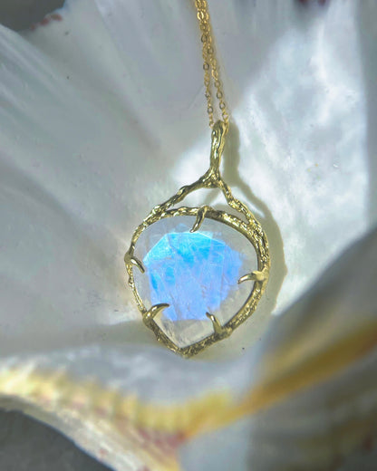 Heart Portal Necklace ⋄ Rainbow Moonstone