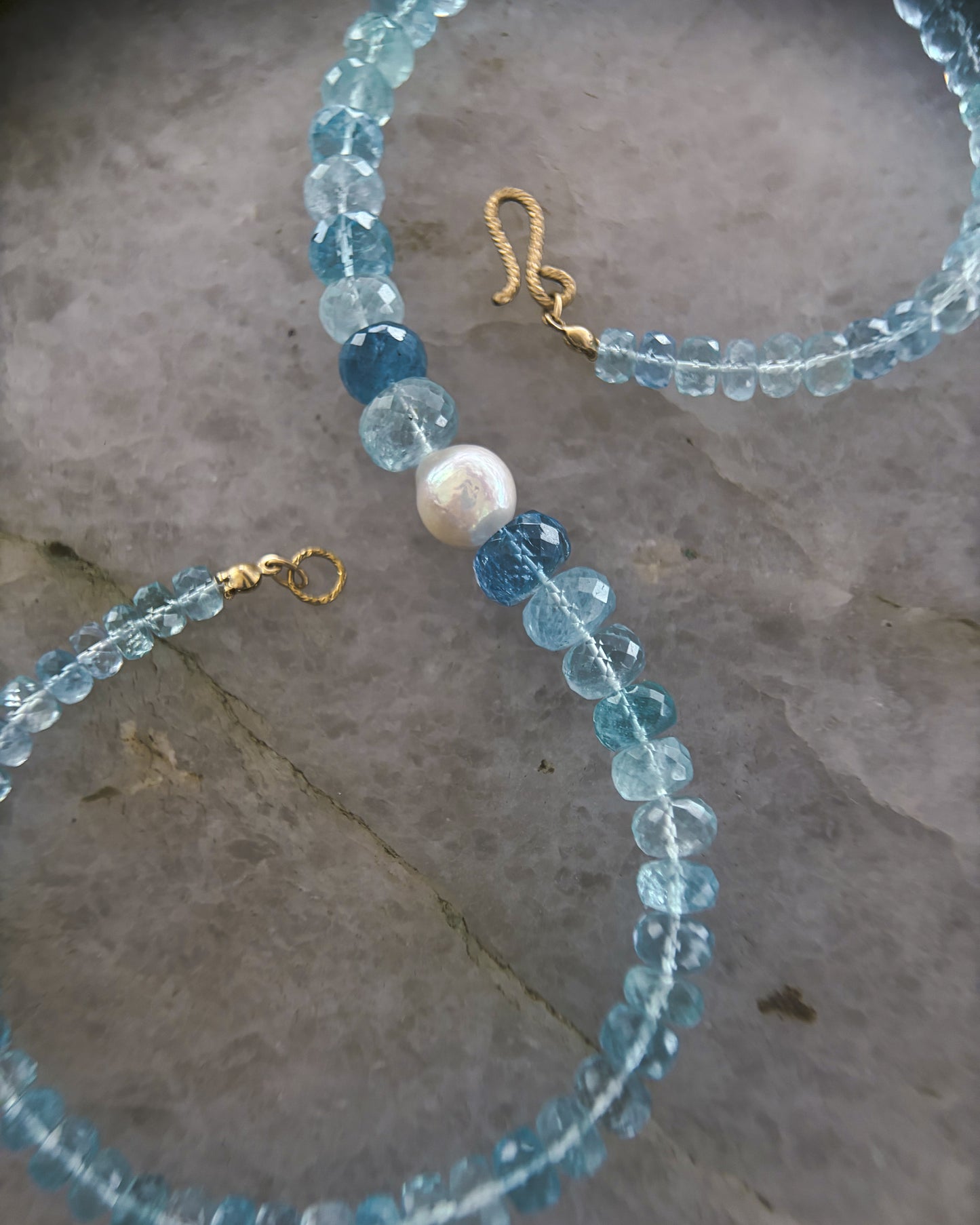 Water Nymph Necklace ⋄ Santa Maria Aquamarine & Pearl
