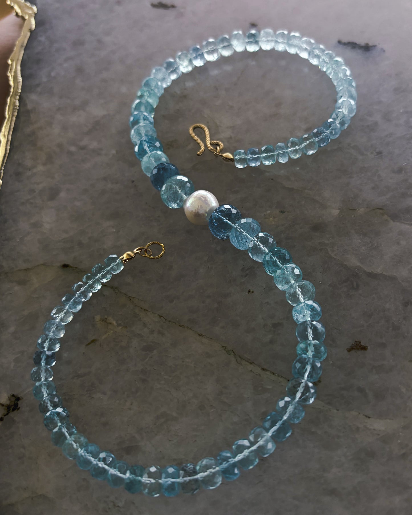 Water Nymph Necklace ⋄ Santa Maria Aquamarine & Pearl