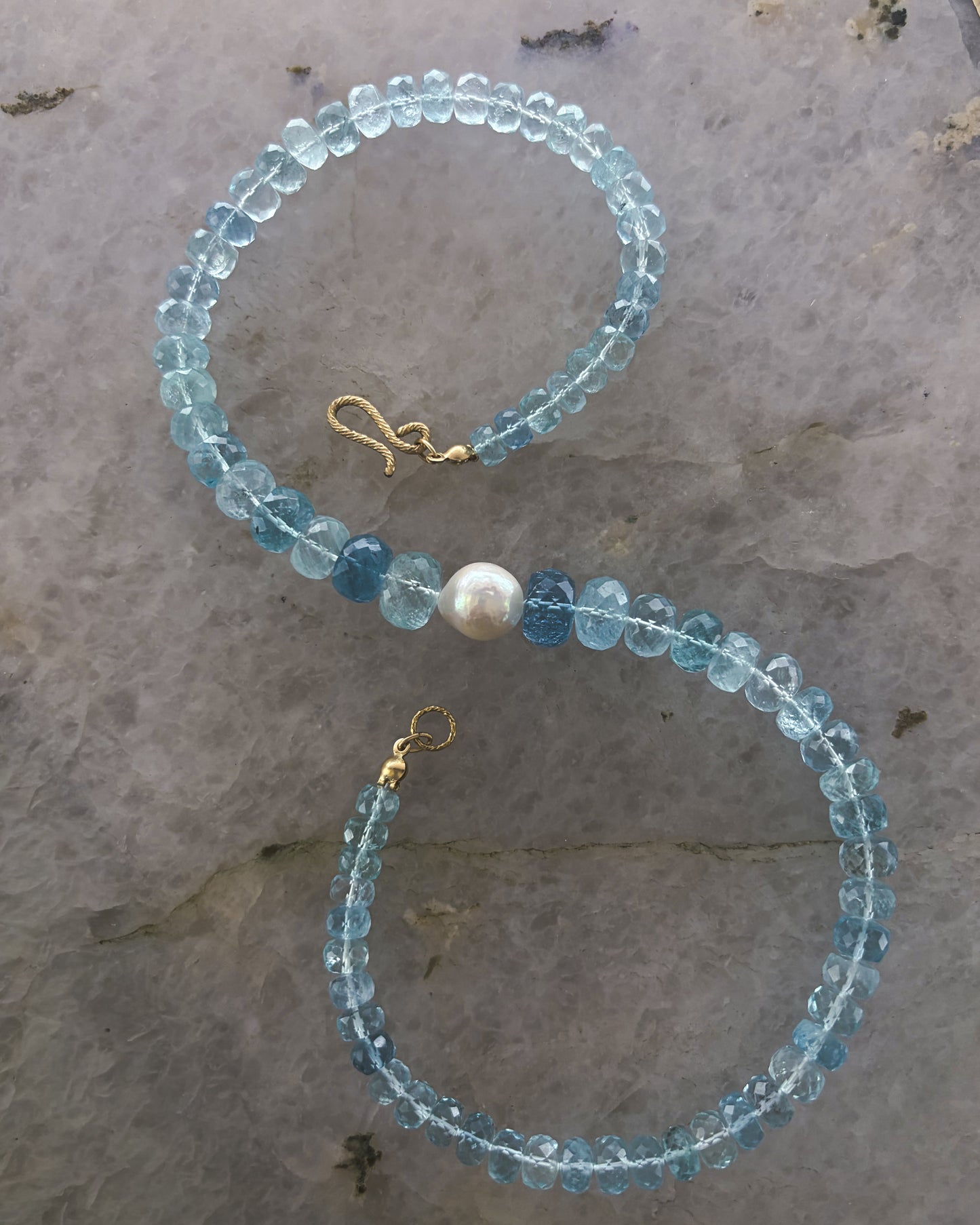 Water Nymph Necklace ⋄ Santa Maria Aquamarine & Pearl