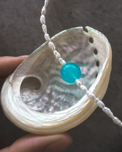 Daughter of the Sea Necklace ⋄ Amazonite & Pearls