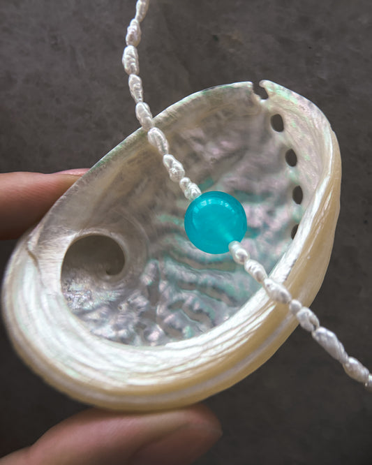 Daughter of the Sea Necklace ⋄ Amazonite & Pearls