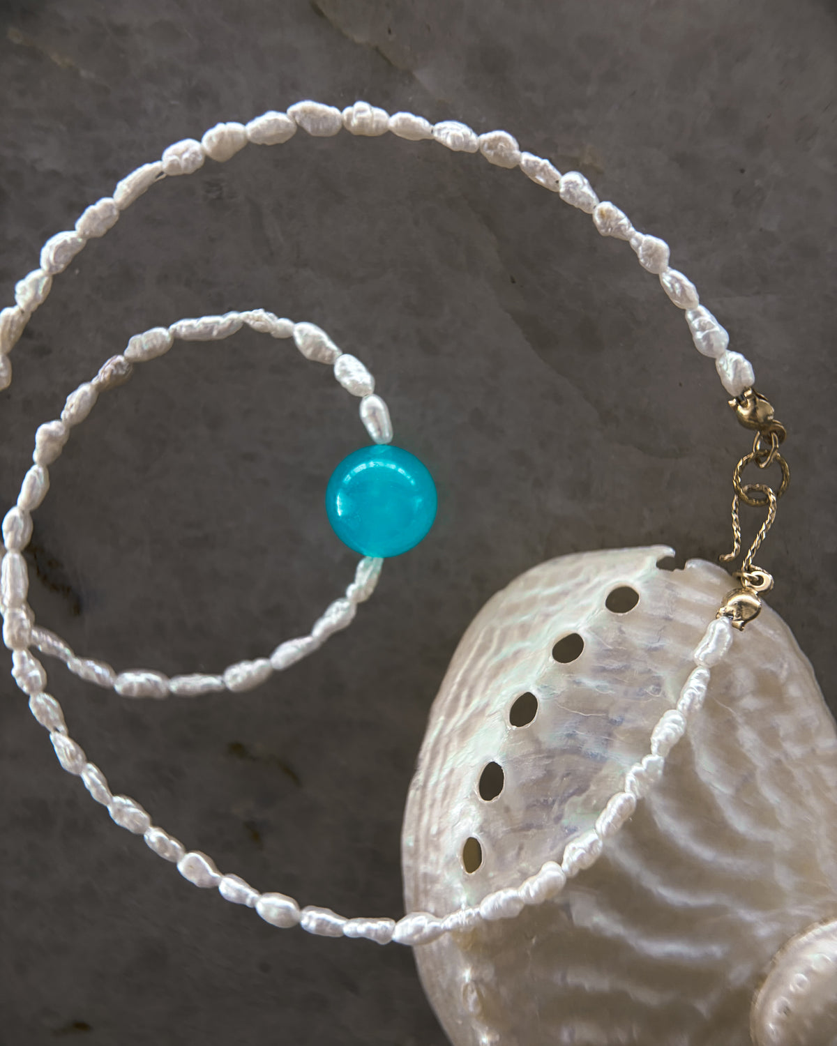 Daughter of the Sea Necklace ⋄ Amazonite & Pearls