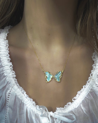 Ever After Butterfly Necklace ⋄ Mother of Pearl ⋄ gold vermeil