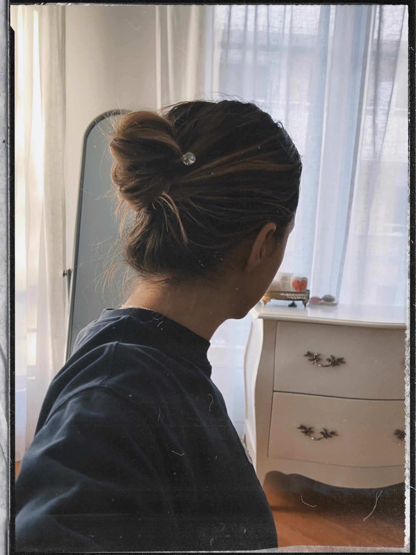 Crystal Ball Hair Pin ⋄ Clear Rainbow Quartz