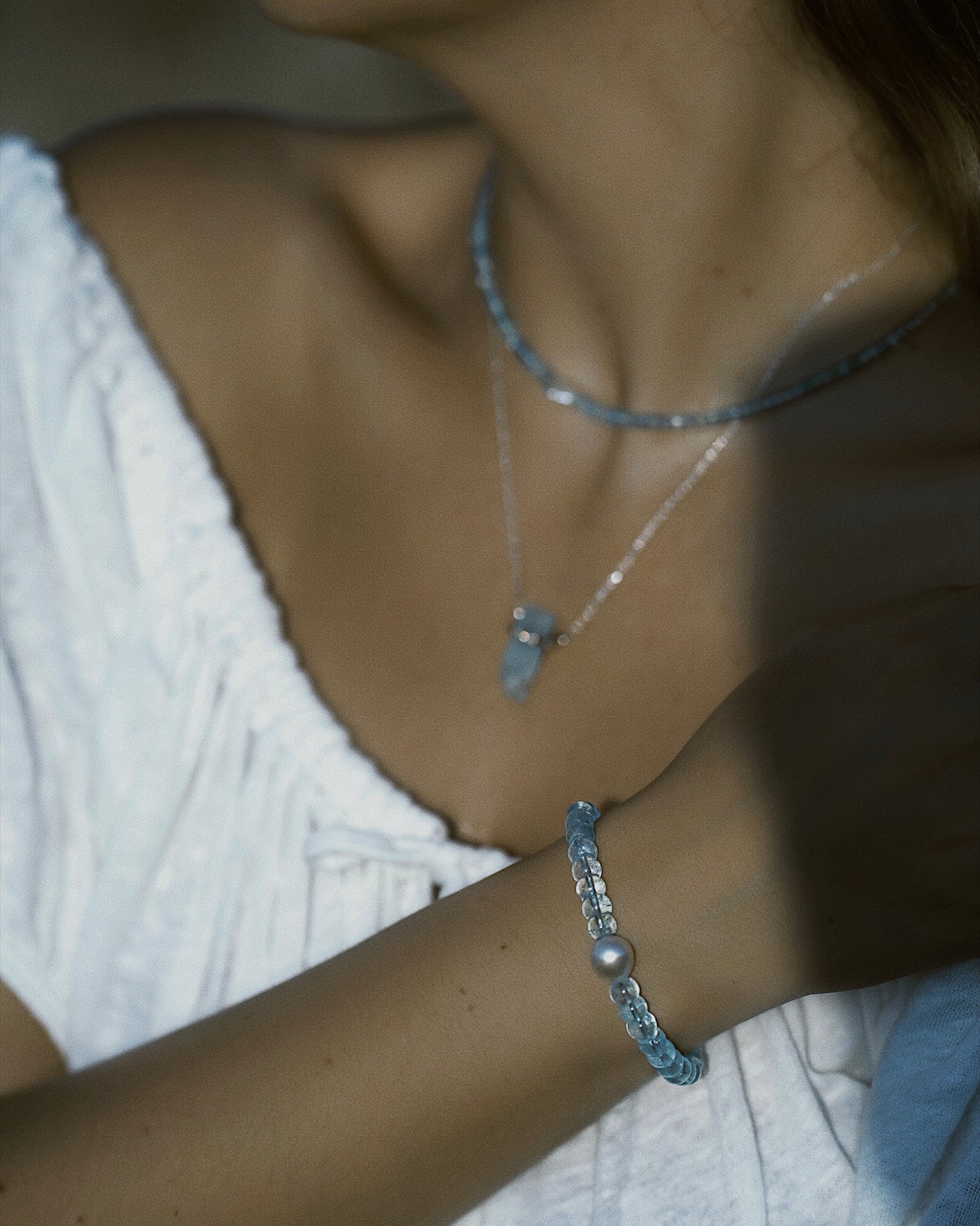 Daughter of the Sea Bracelet ⋄ Blue Topaz & Pearl