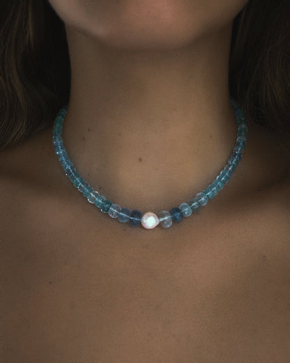 Water Nymph Necklace ⋄ Santa Maria Aquamarine & Pearl