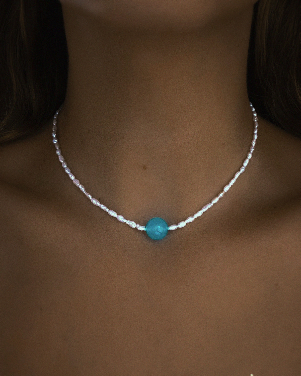 Daughter of the Sea Necklace ⋄ Amazonite & Pearls