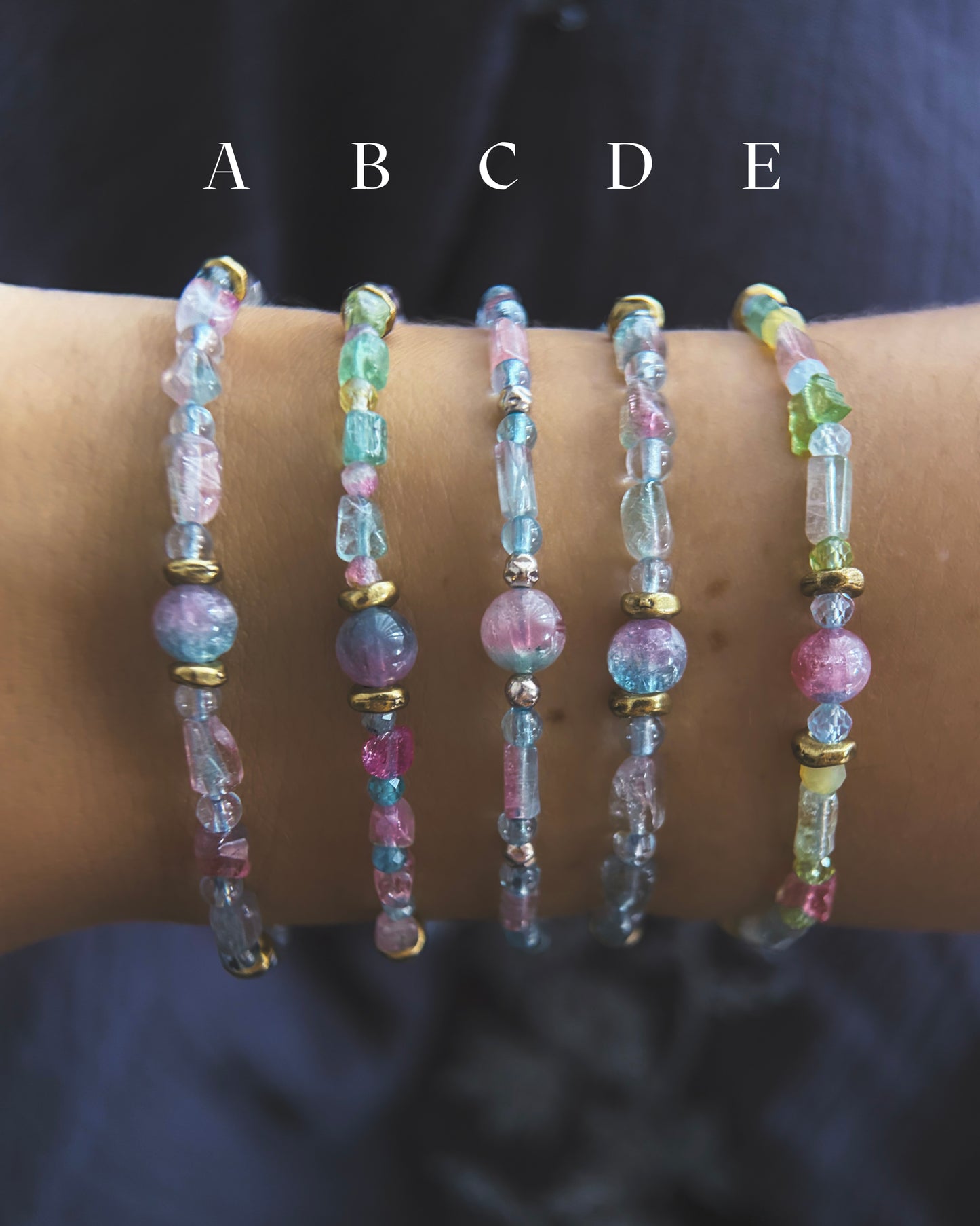 Ocean Pebbles Bracelets ⋄ Tourmaline