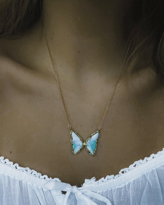 Ever After Butterfly Necklace ⋄ Chrysoprase