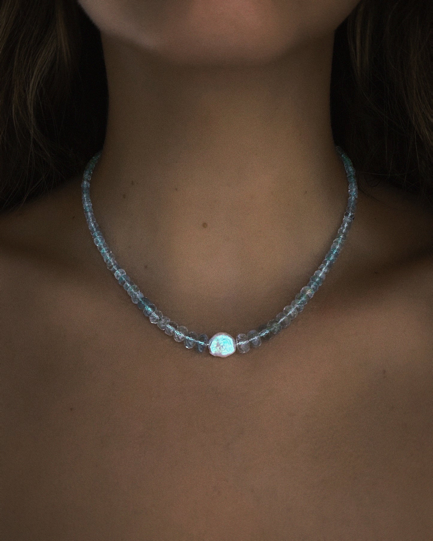 Water Nymph Necklace ⋄ Aquamarine & Pearl