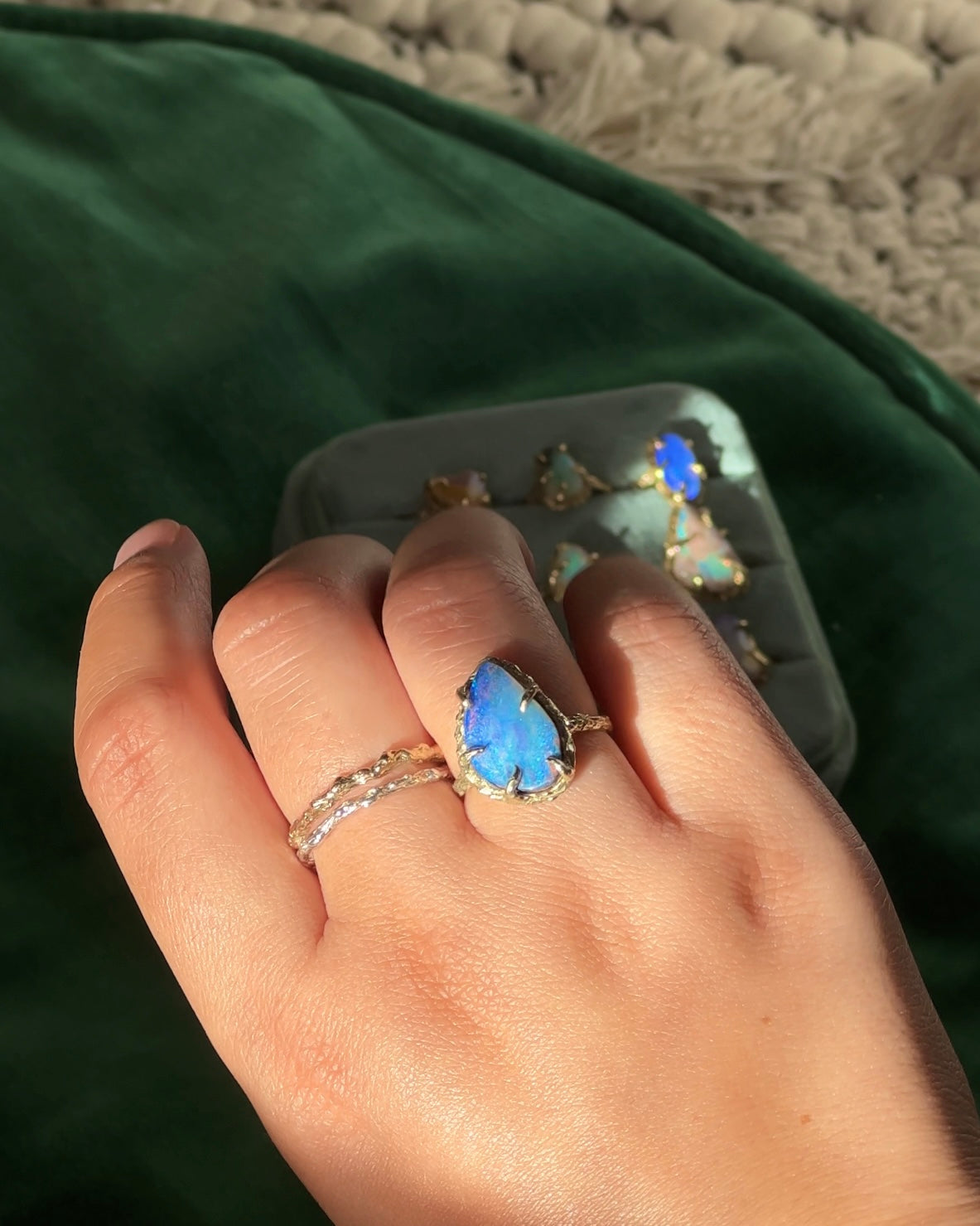 14k Gold ⋄ Ascension Ring ⋄ Australian Opal ⋄ size 7