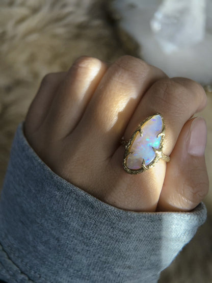 Unicorn Ring ⋄ Australian Opal ⋄ size 7.5