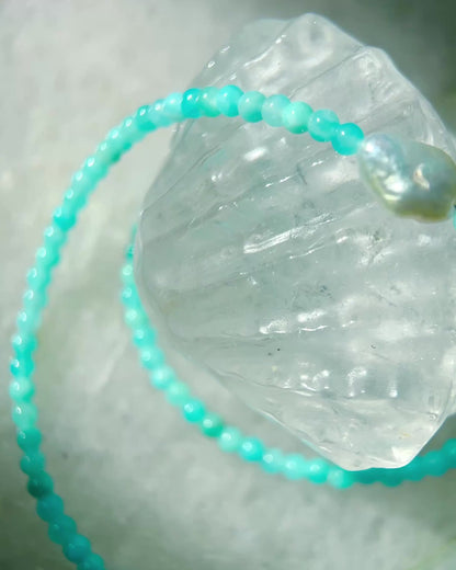 Salacia Necklace ⋄ Amazonite & Pearl