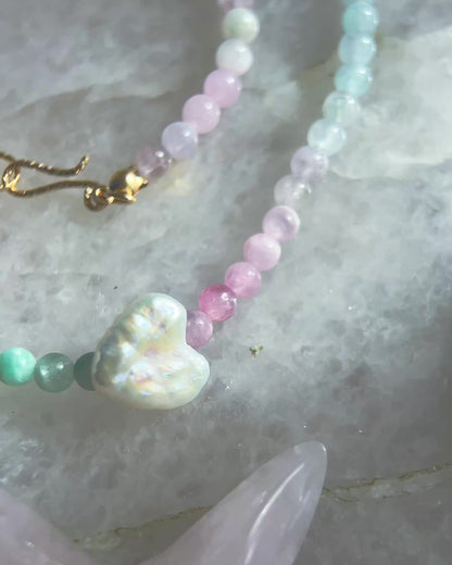 Gem Candy Necklace ⋄ Ice Cream Tourmaline & Pearl